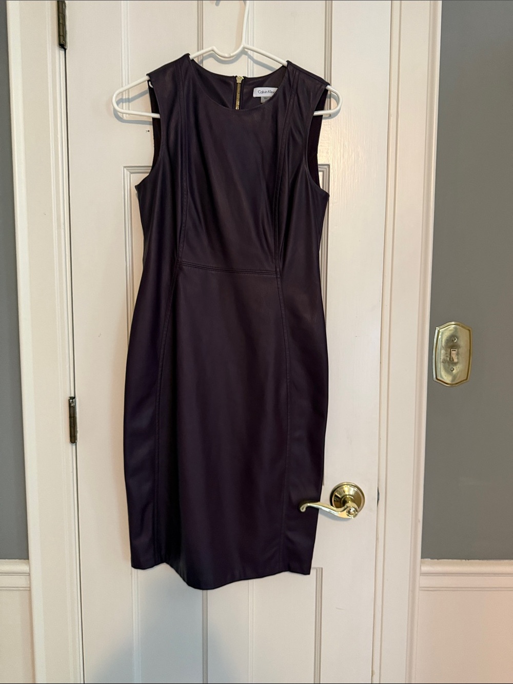 Calvin Klein Dark Plum Sleeveless Sheath Dress